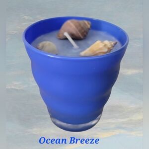 Ocean Breeze 100% Soy Wax Candle with Real Shell Accents